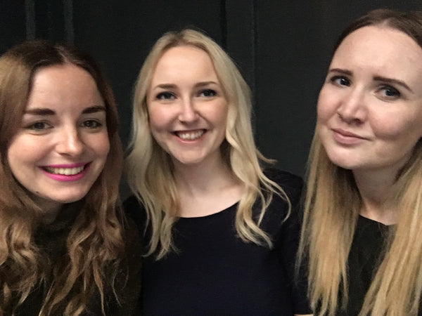 Selfie of Rhiannan, Rachel and Laura at the London Runway Mag Interview
