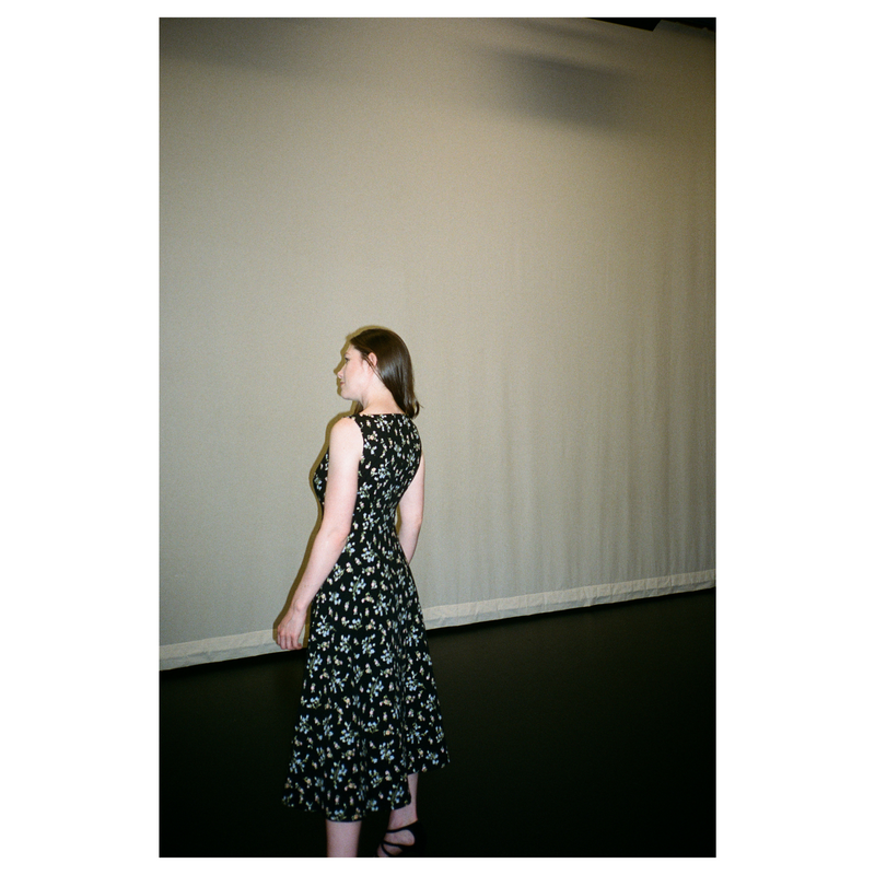 Sleeveless Floral Midi