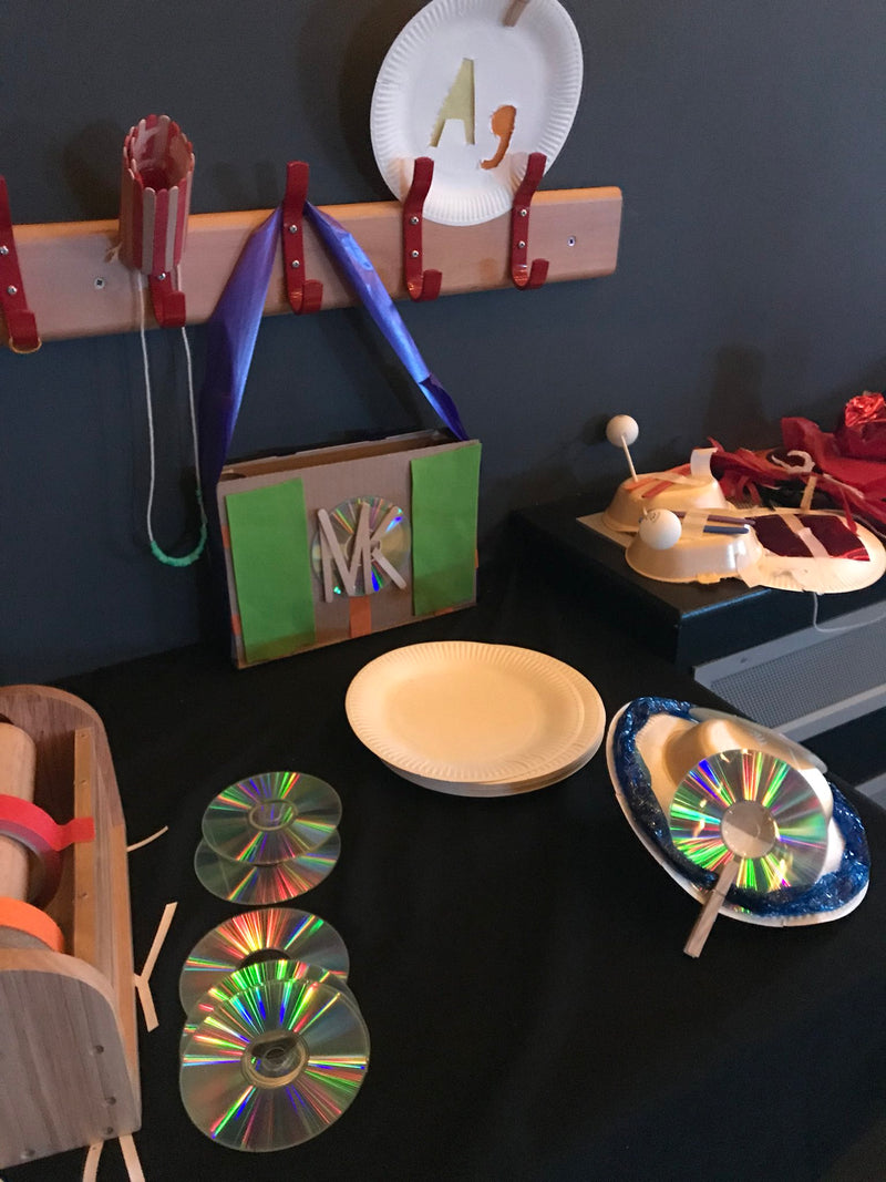 Some of the creations of the children with attended the Recycled Runway Exhibition.