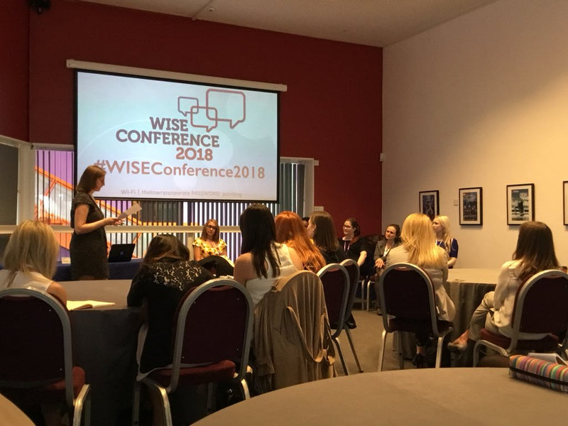 Rachel taking part in the panel for WISE Conference 2018 taking about women in STEM.