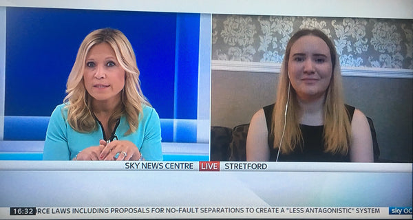 Sam Washington and Laura speaking on Sky News about Organ Donation