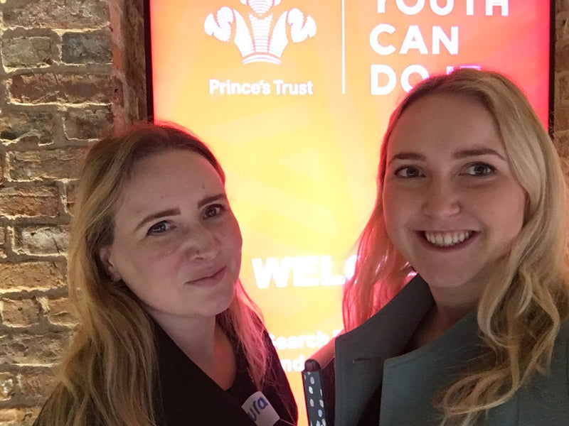 Selfie of Laura and Rachel at the Manchester Prince's Trust Centre
