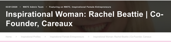 Blog title page for We Are The City Inspirational Women blog
